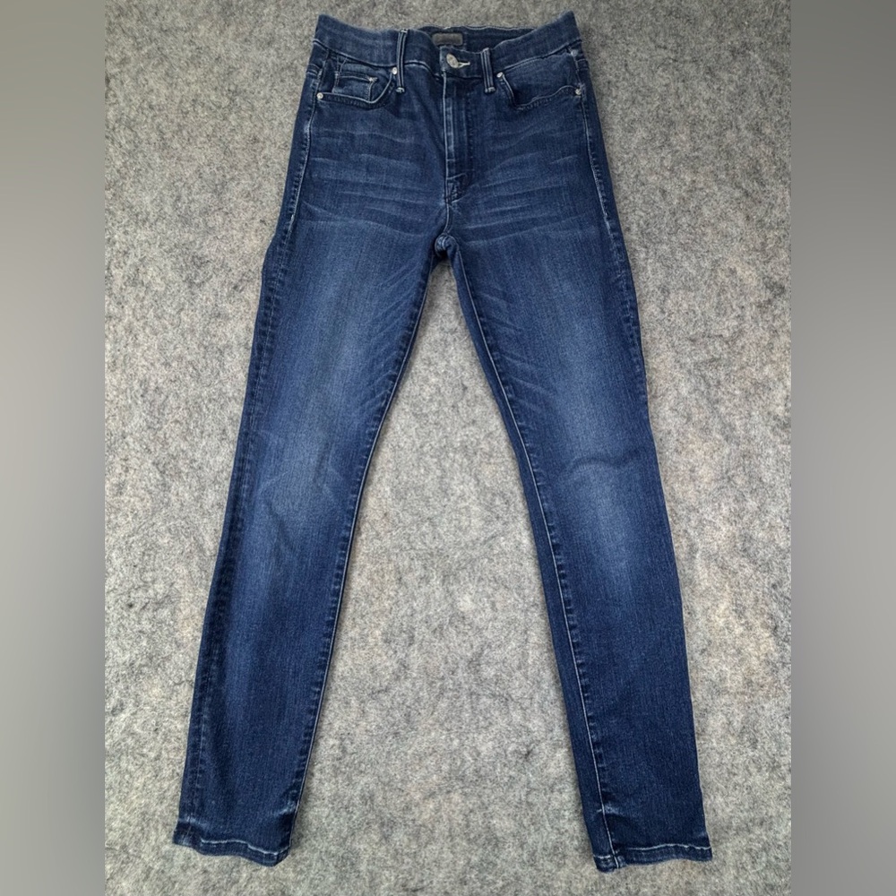 MOTHER High Waisted Looker Jeans - Blue